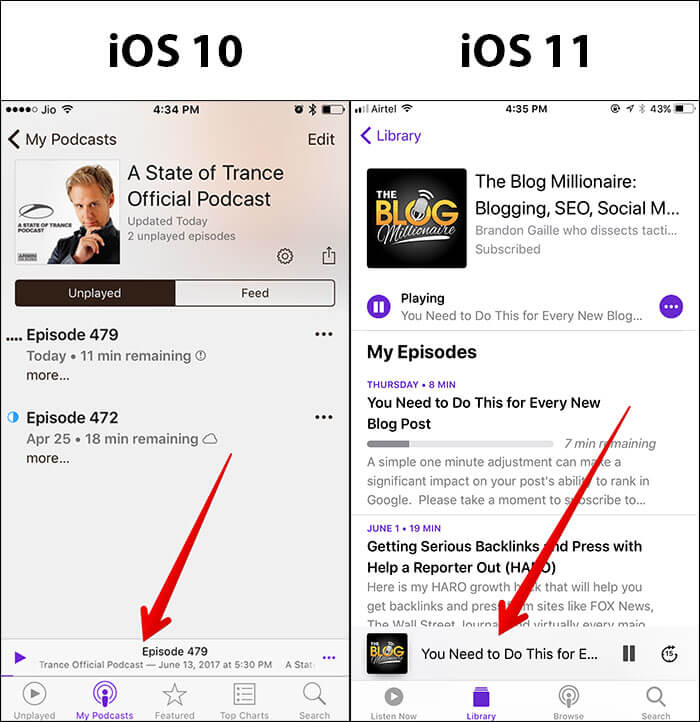 Tap on Podcast Name on iPhone