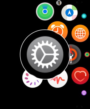 Open Settings on Apple Watch Series 5