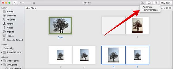 Add-Remove Pages in Photo Book on Mac