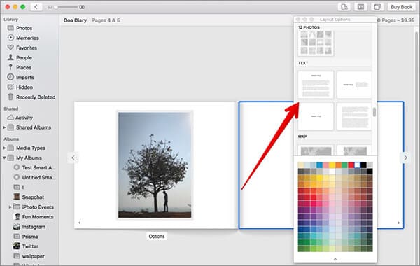 Add Text in Photos for Photo Book on Mac
