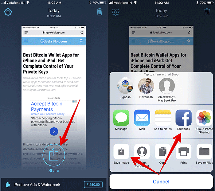 Combine Multiple Screenshots into a Single Image on iPhone and iPad