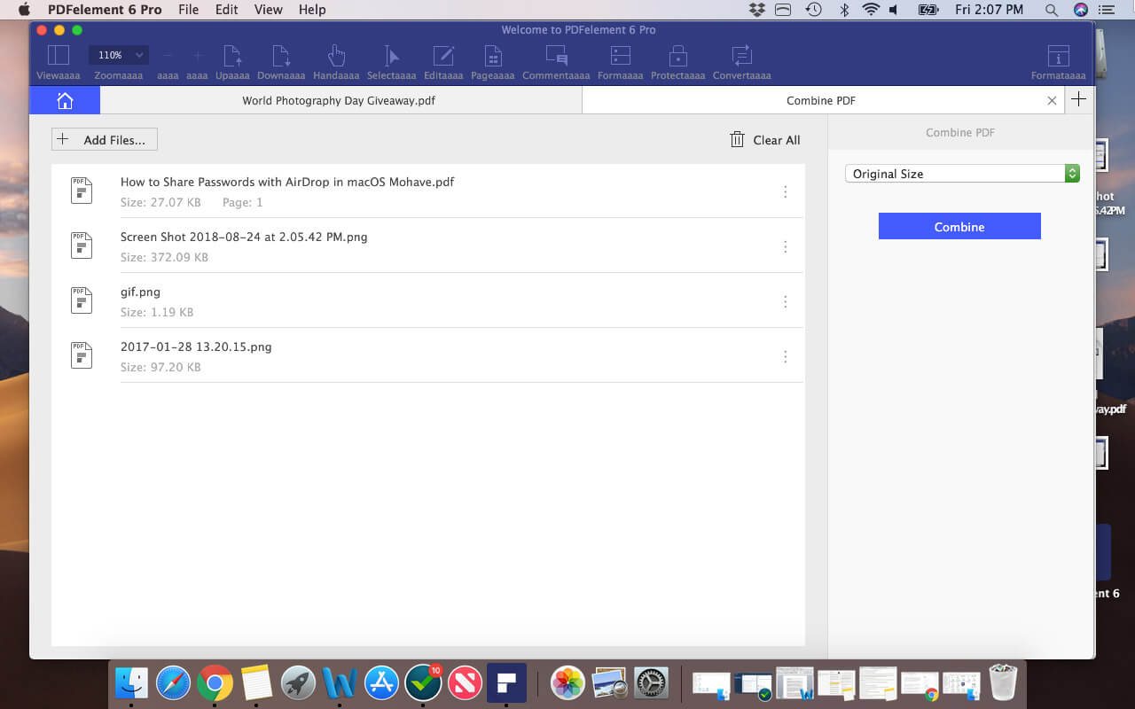 Convert-Combine PDFs on Mac