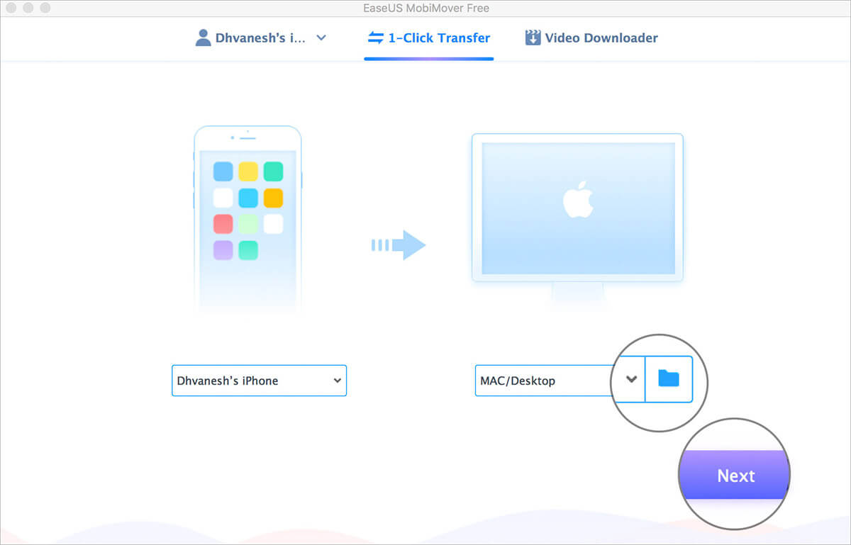 Set location where you want to save file on your Mac or Windows PC