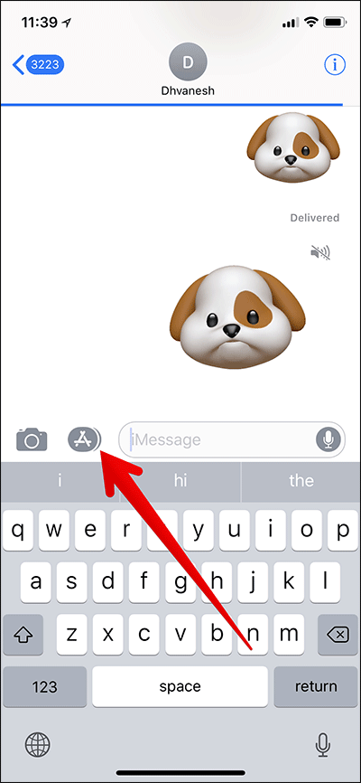 Tap on App Store Icon in iMessages to Access Animoji on iPhone X