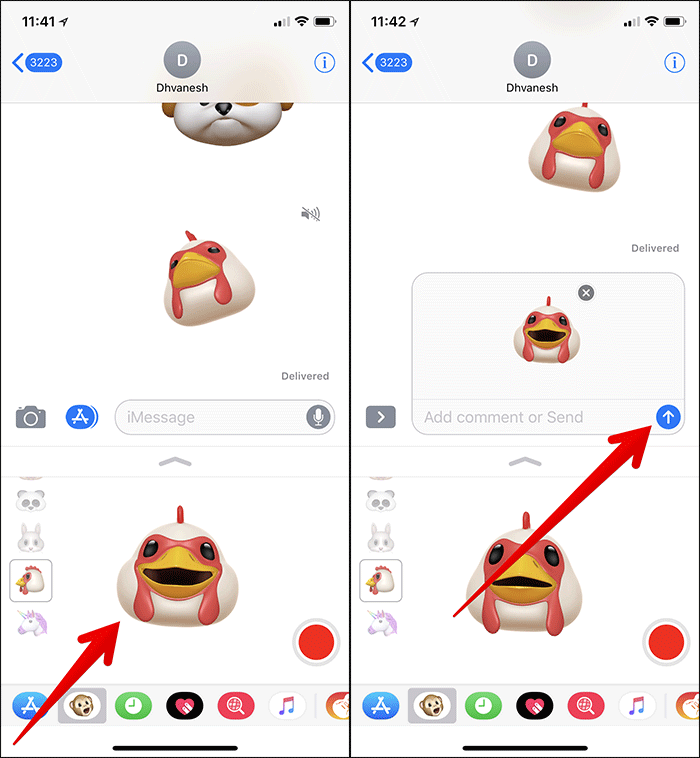 Use Animoji Sticker on iPhone X