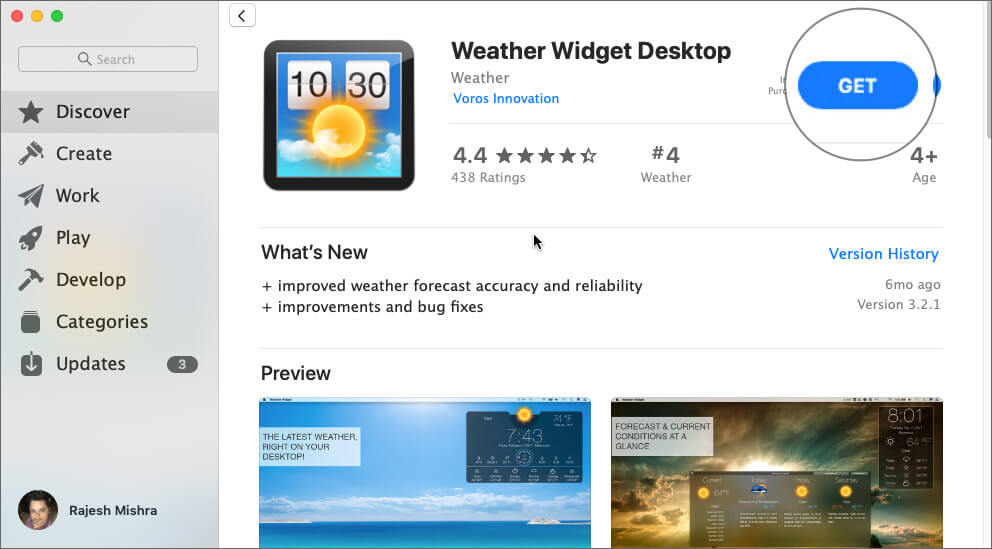 Download Weather Widget Desktop on your Mac