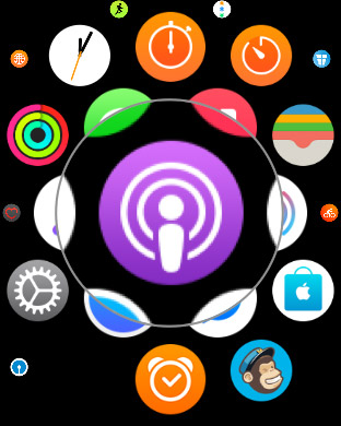 Launch Podcasts app on Apple Watch