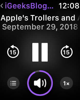 Listen to Podcasts on Apple Watch Running watchOS 5