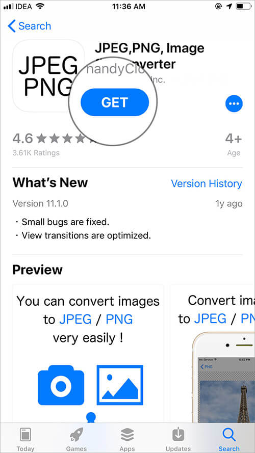 Install JPEG, PNG App on iPhone
