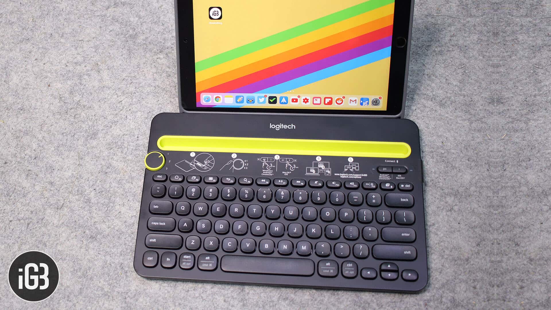 Logitech k480 bluetooth keyboard for iphone ipad mac and windows pc
