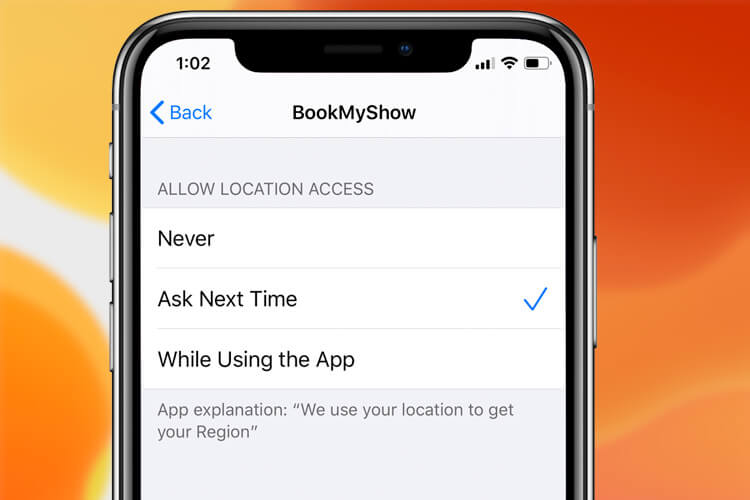 Ask Next Time Feature in iOS 13 Location Settings