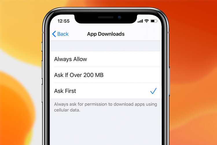 Download Apps Over 200 MB in iOS 13