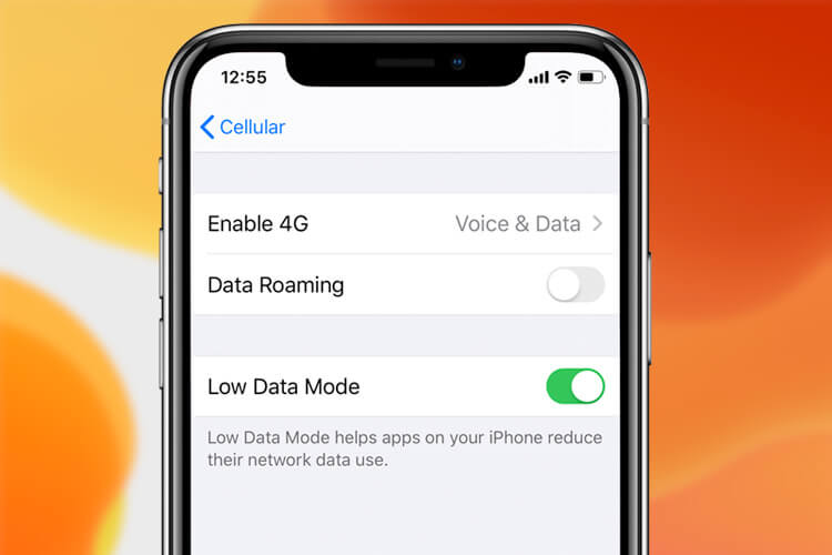 Enable Low Data Mode in iOS 13