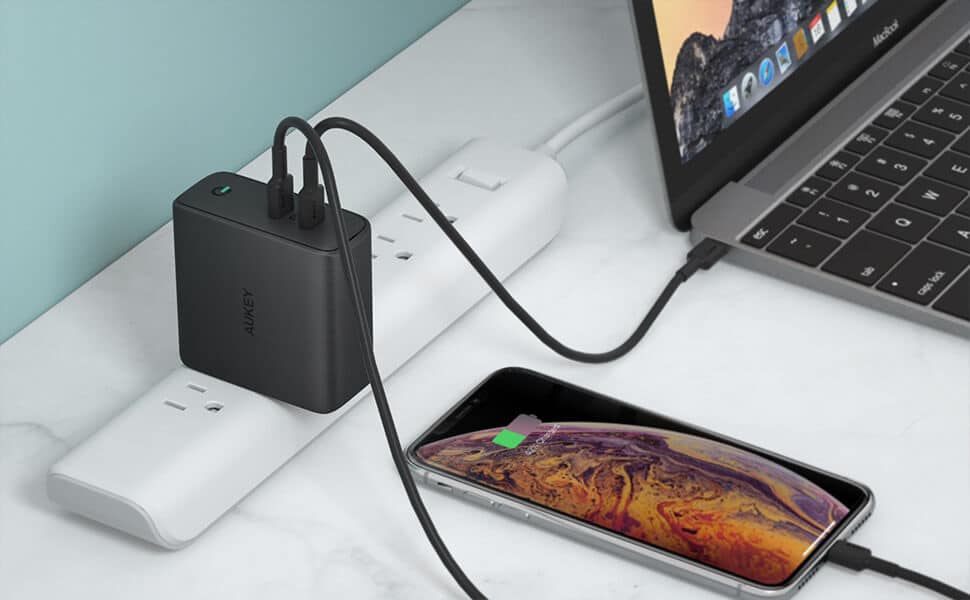 AUKEY USB-C Wall Charger for MacBook Pro and iPhone