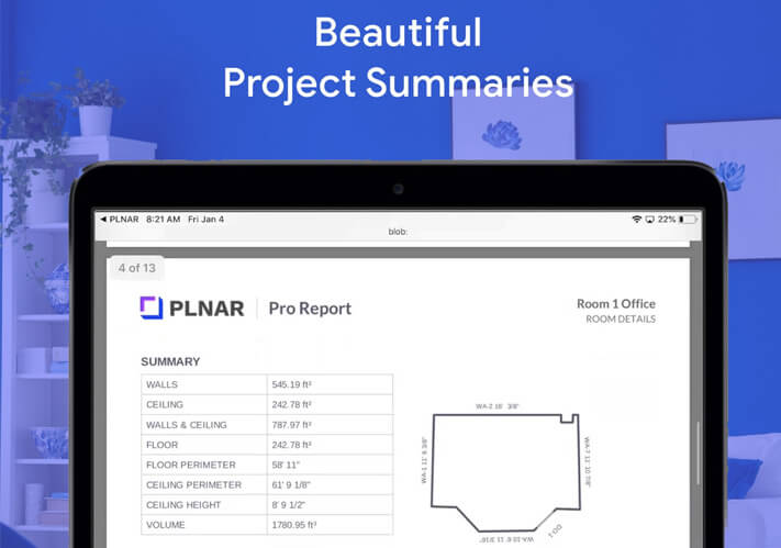 PLNAR Distance Measuring App for iPhone and iPad