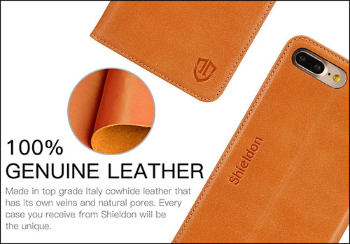 SHIELDON iPhone 7 Plus Leather Case