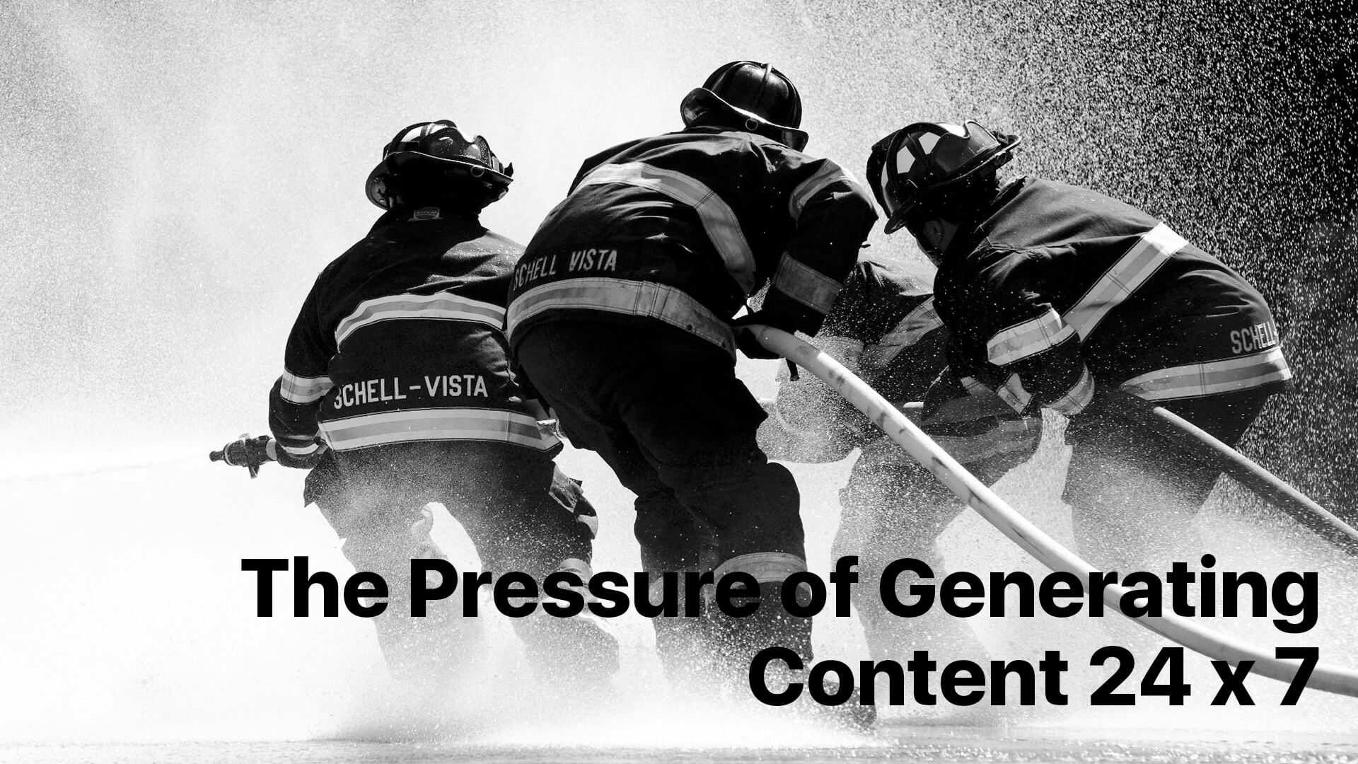 The Pressure of Generating Content on TV and Online