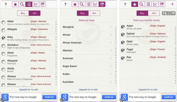 ‎Baby Names by Winkpass iPhone and iPad App Screenshot