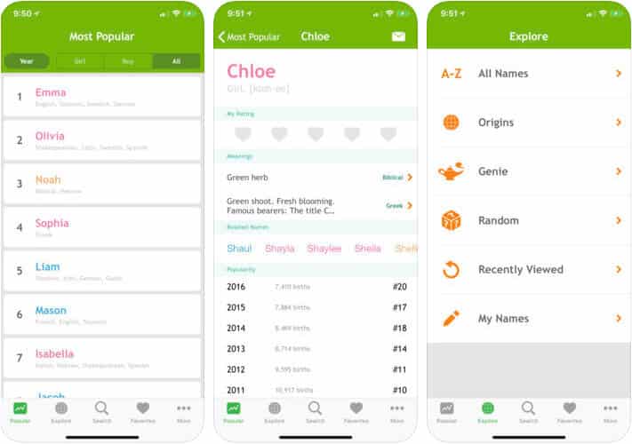‎Baby Names iPhone and iPad App Screenshot