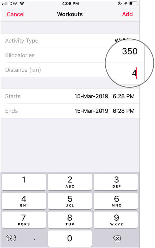 Add Calories and Distance Under Workouts in iOS Health App