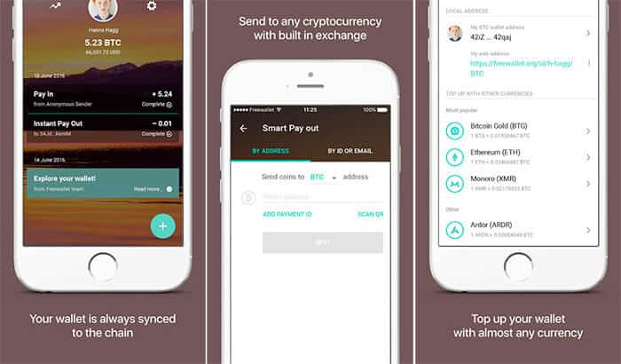 Bitcoin Wallet by Freewallet iPhone and iPad App Screenshot