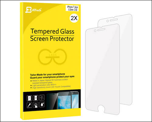 JETech iPhone 7 Plus Tempered Glass Screen Protector
