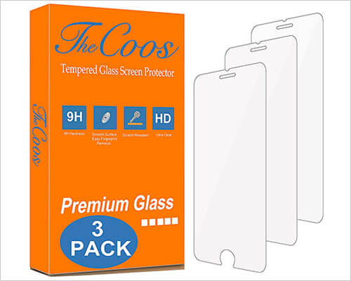 TheCoos Tempered Glass Screen Protector for Apple iPhone 7 Plus and 8 Plus