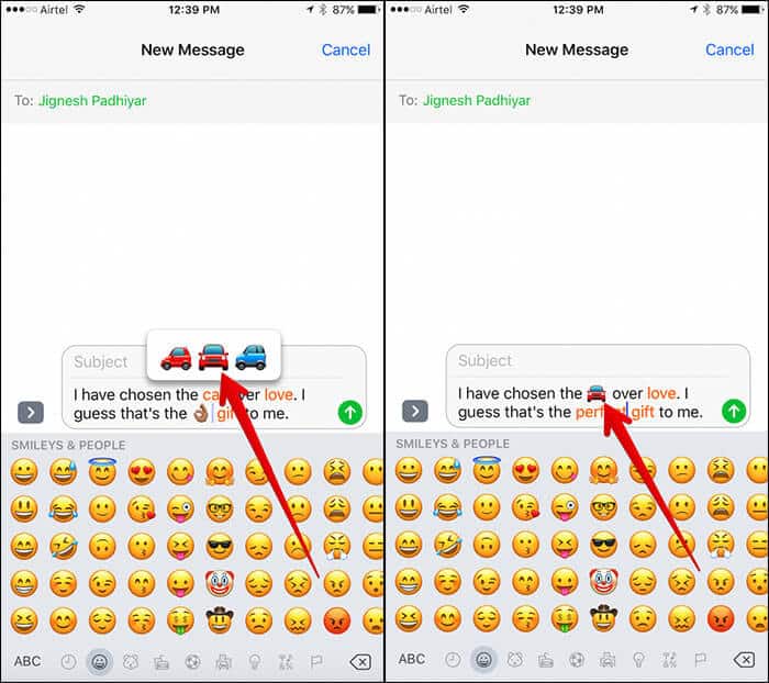 Change Text to Emoji in iMessages App on iPhone