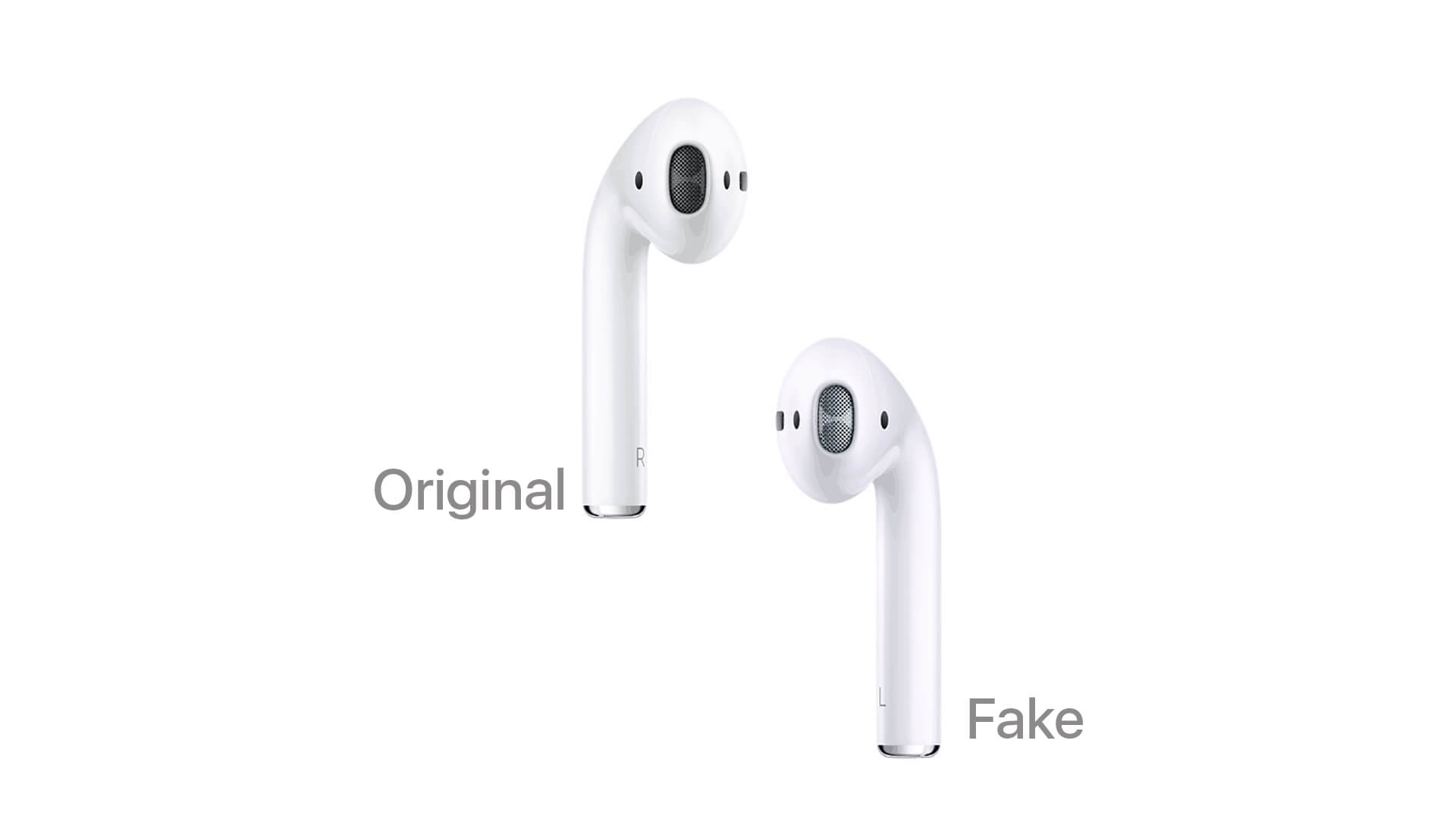 Color and Physical Characteristics to Check AirPods Real or Fake