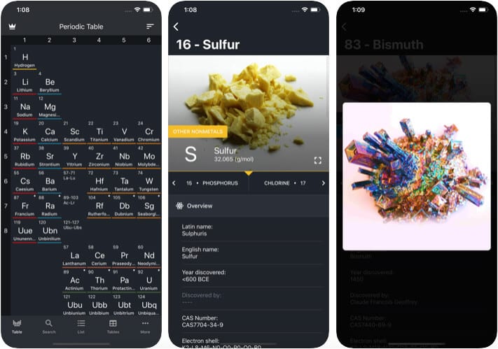 Periodic Table 2024 iOS Chemistry App Screenshot