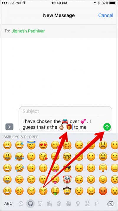 Replace Words with Emojis in Messages for iPhone