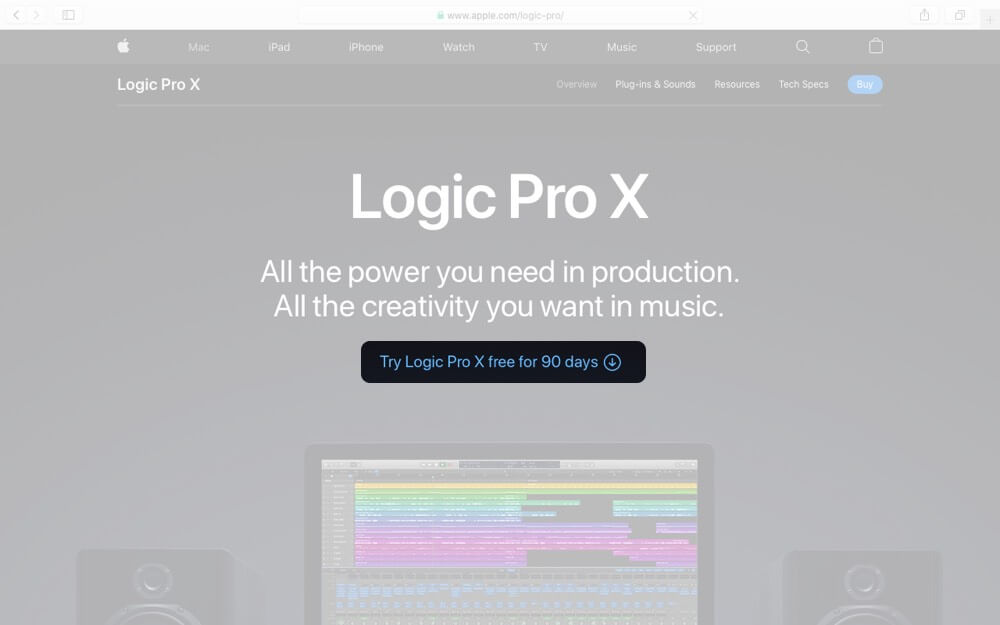 Get 90 Days Free Trial of Logic Pro X