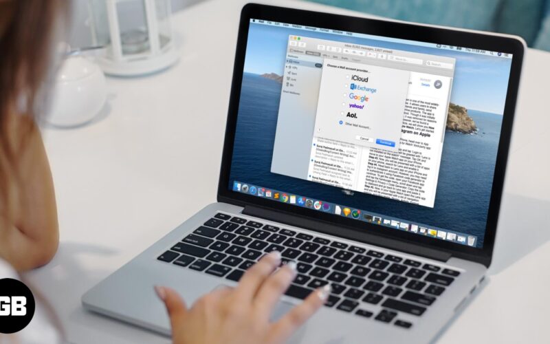 How to add or remove email account on mac mail app