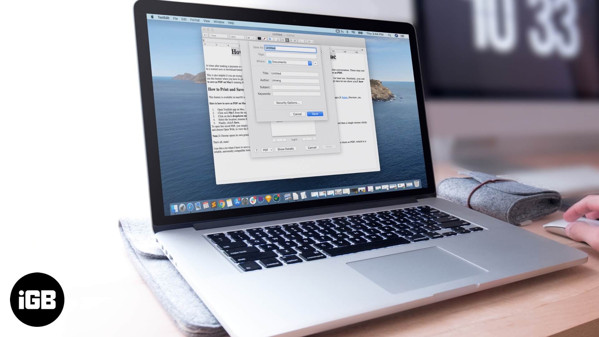 How to save document as pdf on mac