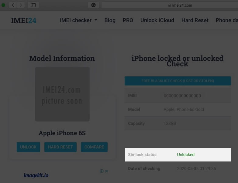 Check your iphone is unlocked with online tool