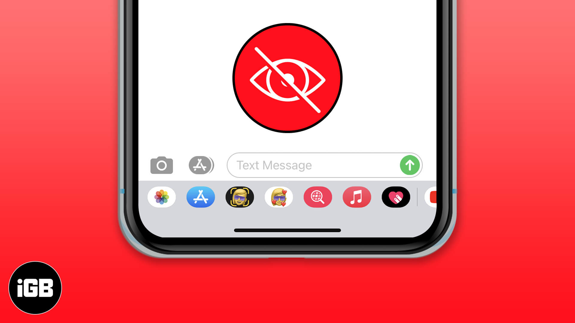 How to hide or remove imessage app drawer on iphone