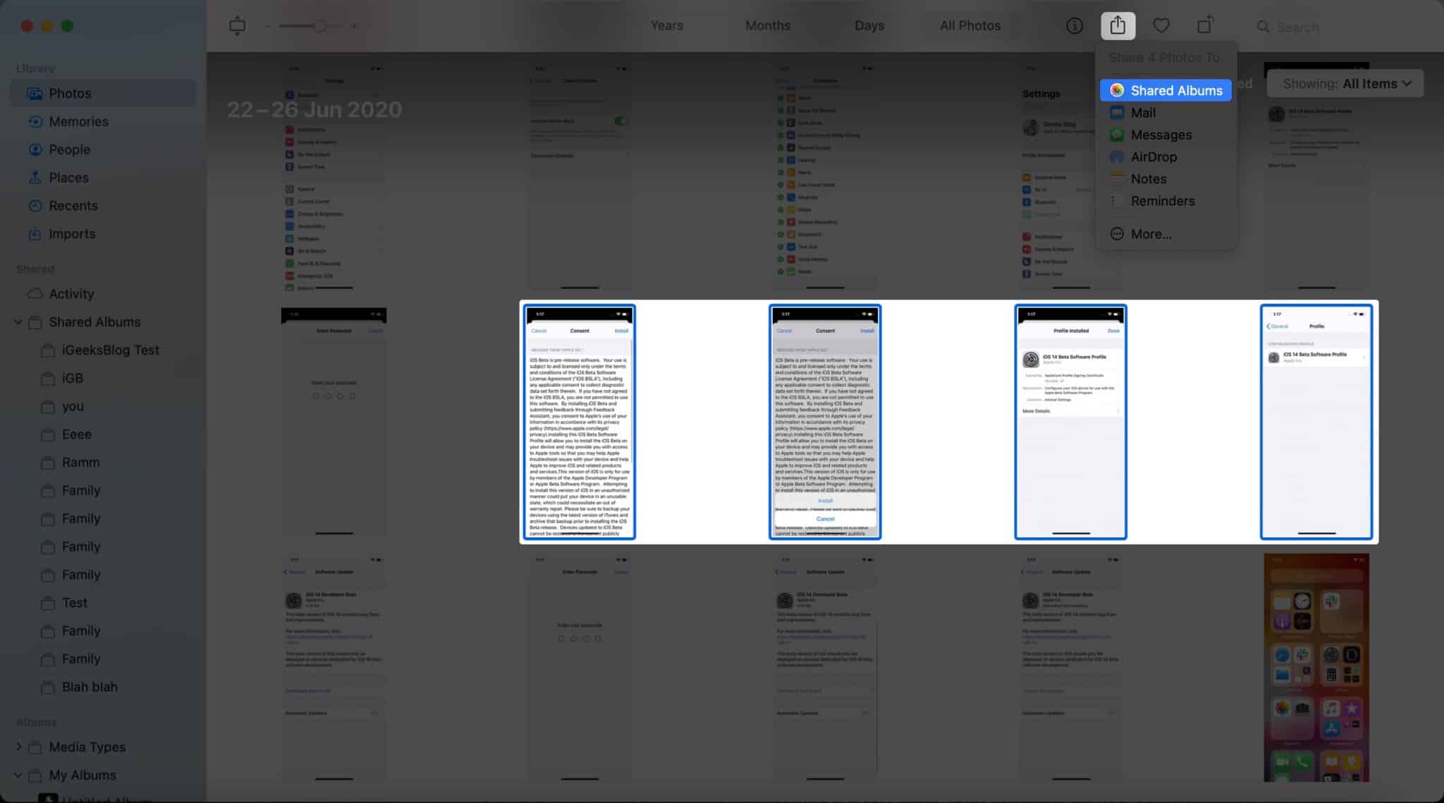 select-photos-click-on-share-and-select-shared-albums-on-mac