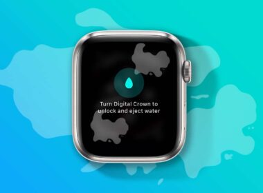 Water lock on apple watch