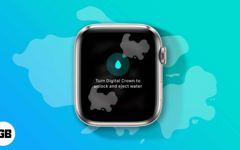 Water lock on apple watch