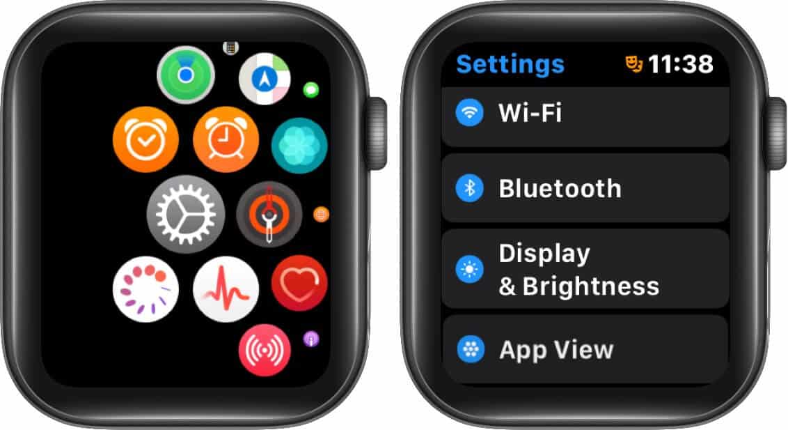 open settings and tap on display & brightness on apple watch
