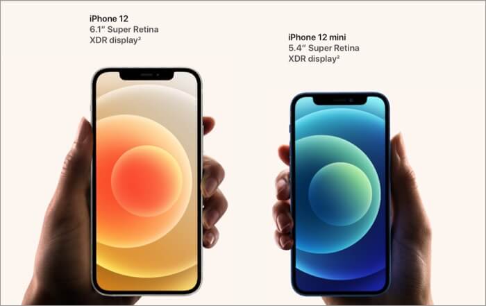 Specifications of Design and Display of iPhone 12 and 12 Mini