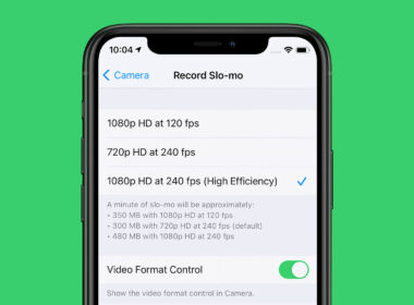 Change slow motion video recording speed on iphone