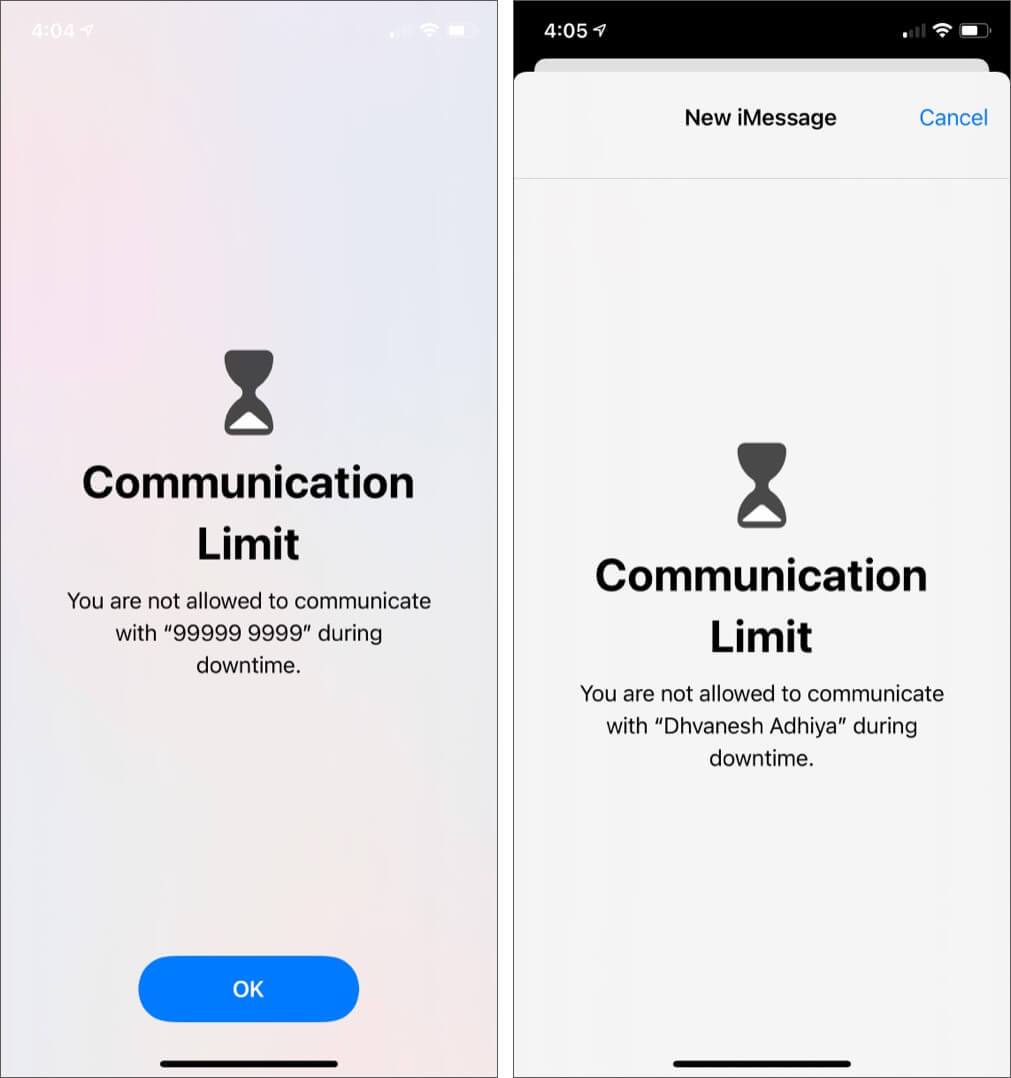 How Phone and Message Communication Limit Screen Looks