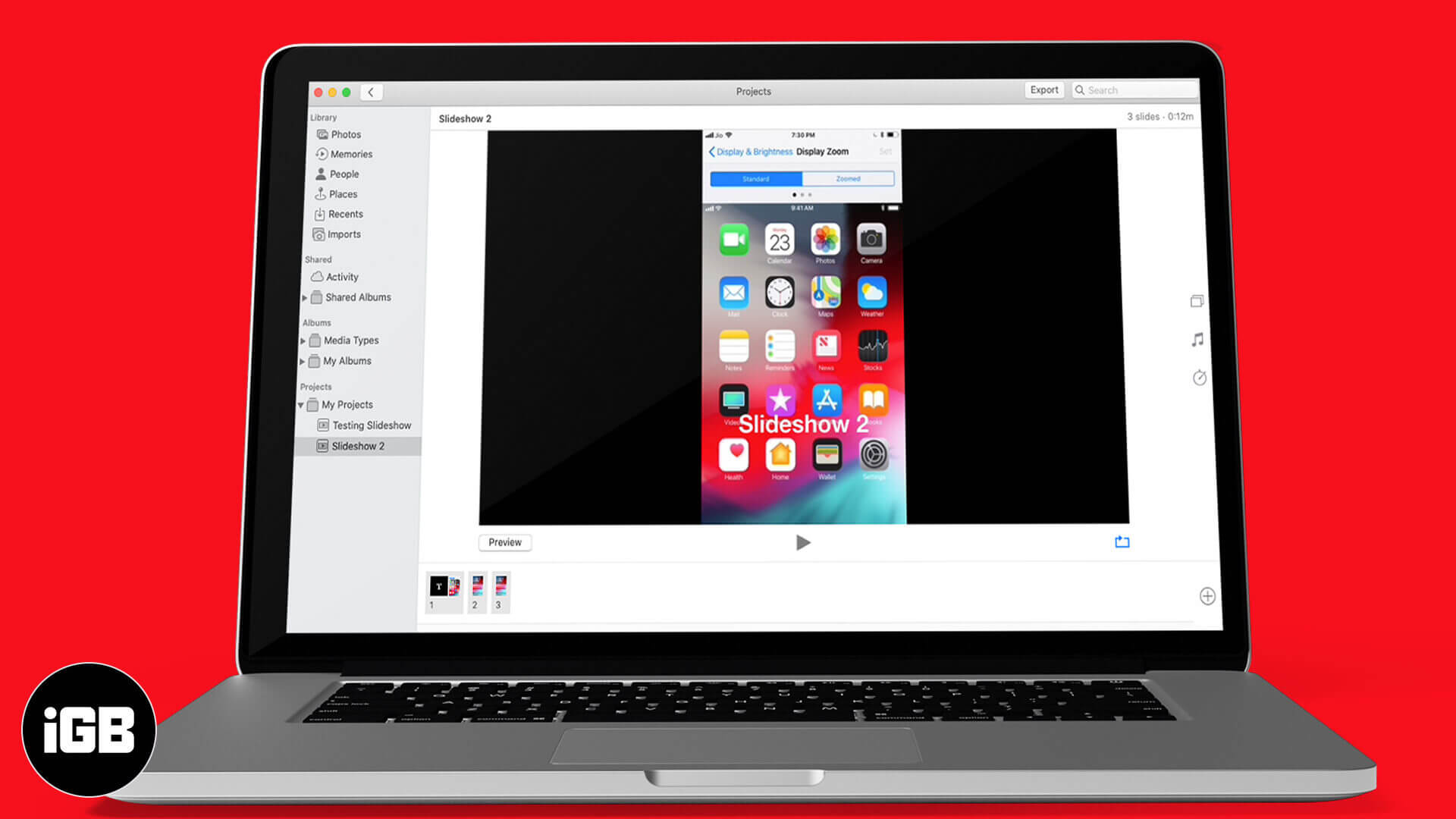 How to create slideshow in photos app on mac