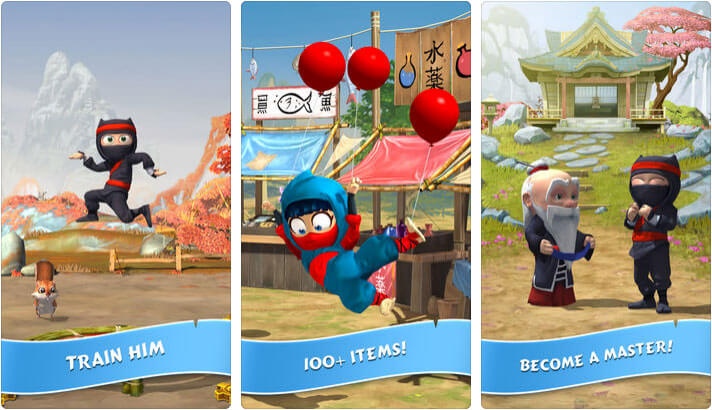 Clumsy Ninja iPhone and iPad Game Screenshot