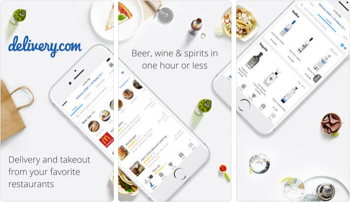 Delivery.com Food Ordering iPhone and iPad App Screenshot