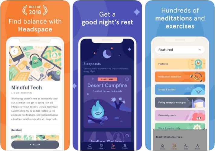 Headspace iPhone and iPad App Screenshot