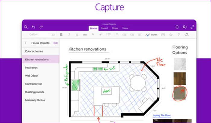 Microsoft OneNote iPad Note Taking App Screenshot