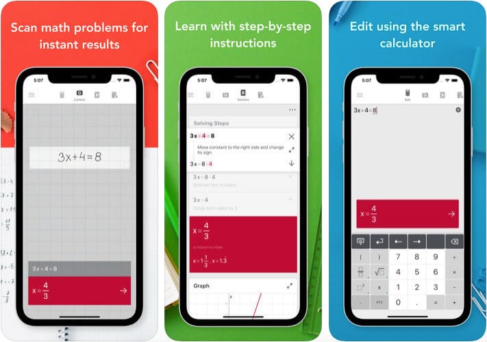 Photomath iPhone and iPad App Screenshot