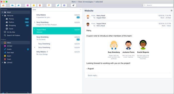 PostBox Email Mac App Screenshot